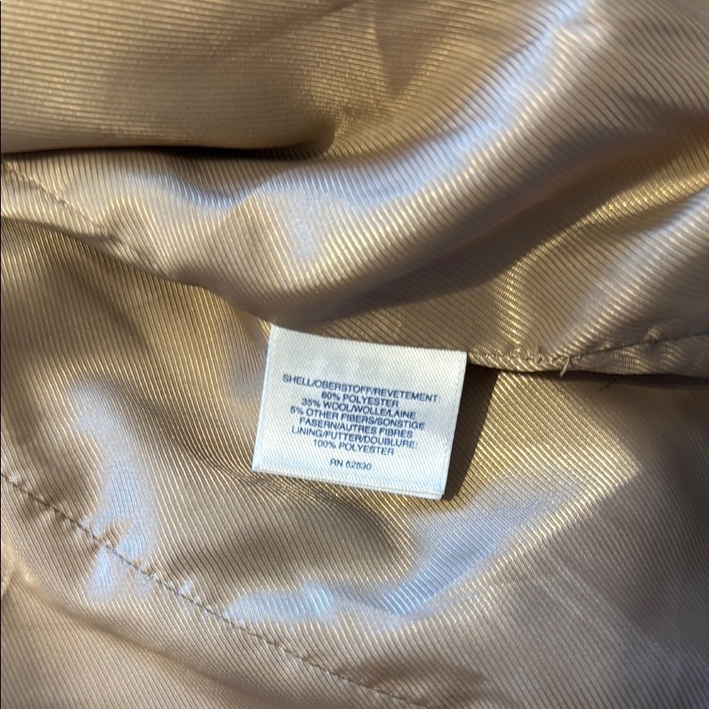 Lands' End Tan Trench Coat - Picture 5 of 8